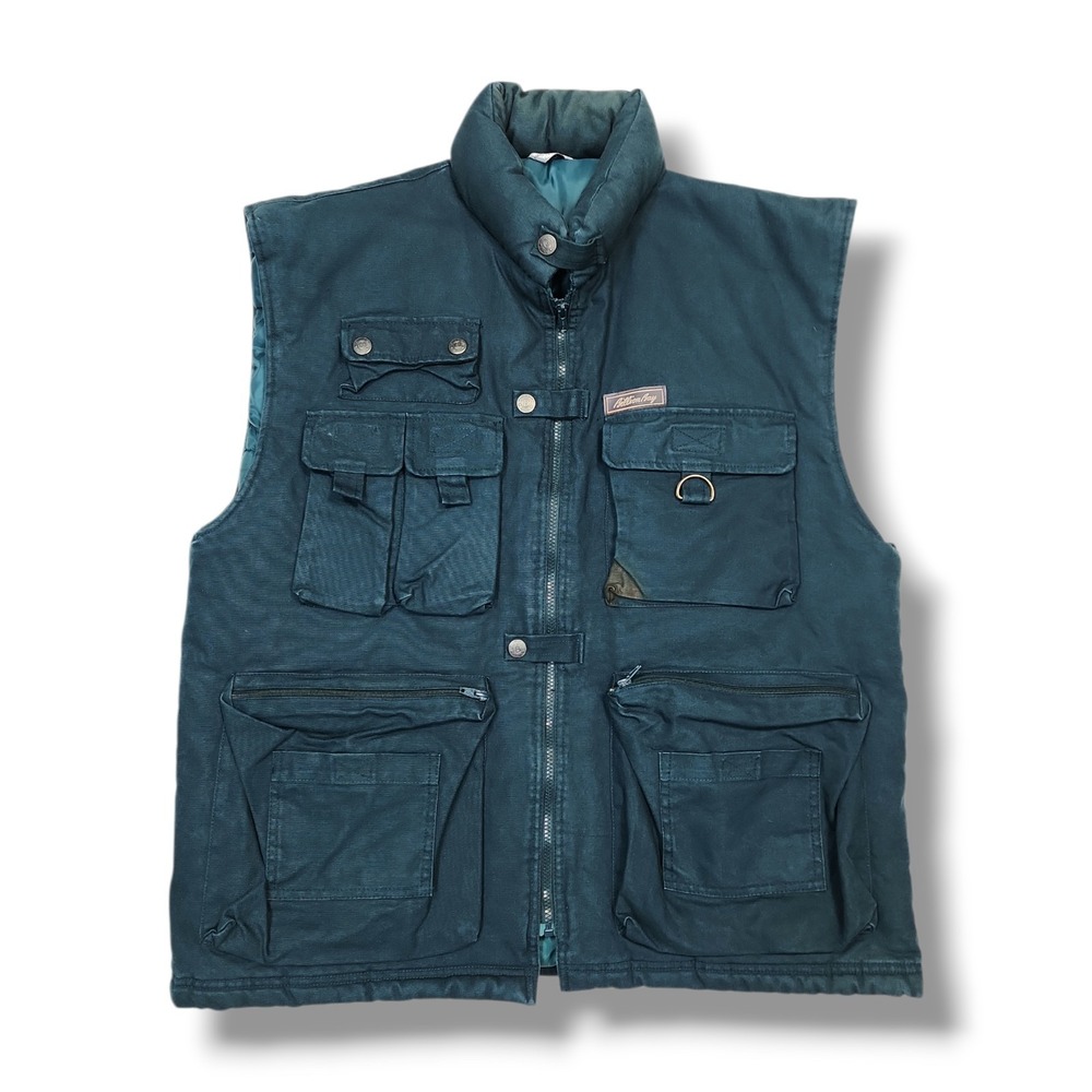 Vintage Billion Bay Classic Collection Dark‎ Green Puffy Vest Men's XL